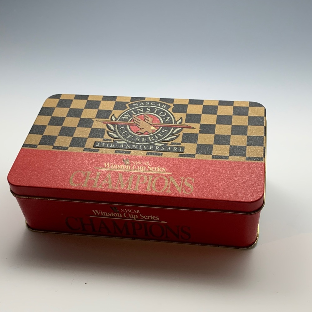 VTG Winston Cup Series NASCAR 25th Anniversary Red and Black Tin Box